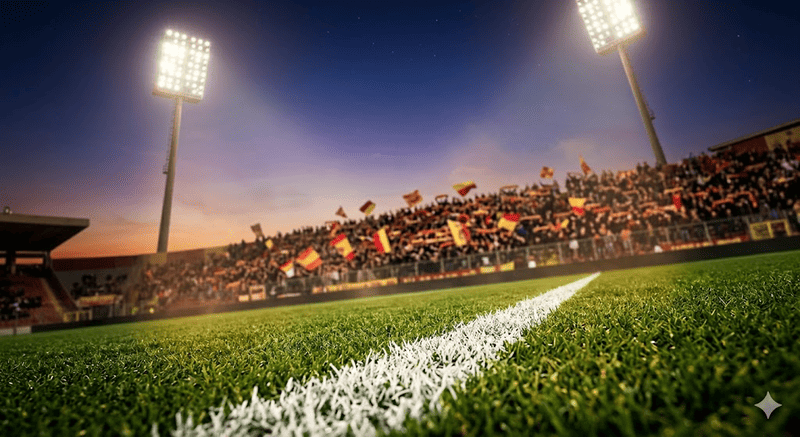 Stadio al tramonto pronto ad ospitare la finale Playoff di Serie B.