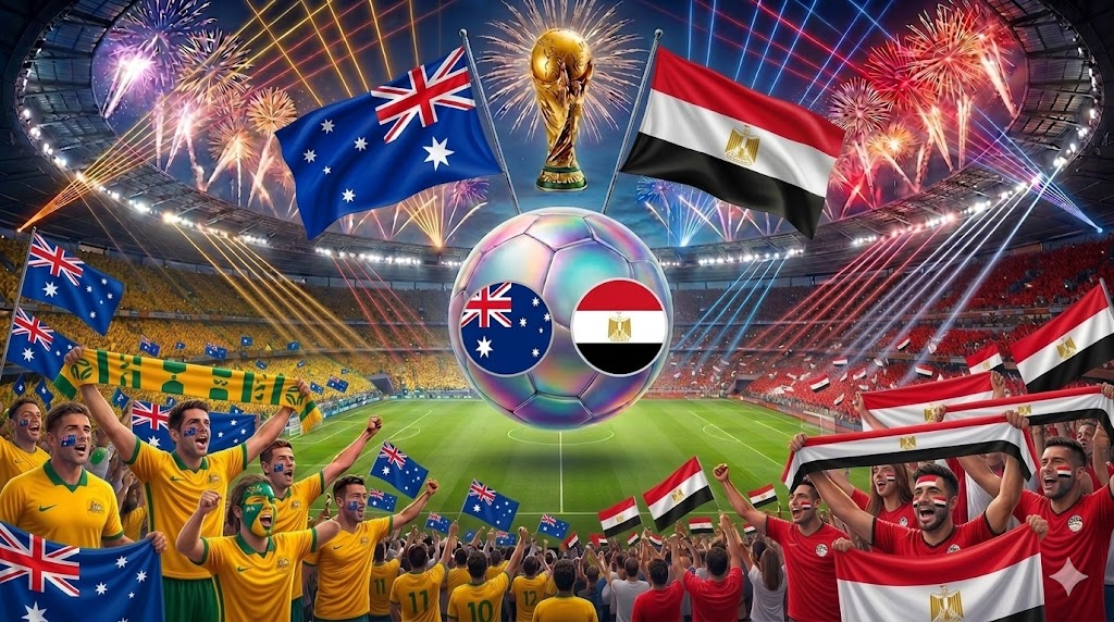 Australia Egitto prima del match.