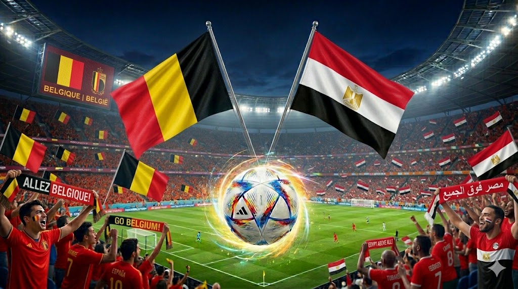 Tifosi di Belgio ed Egitto festanti prima della partita dei Mondiali.