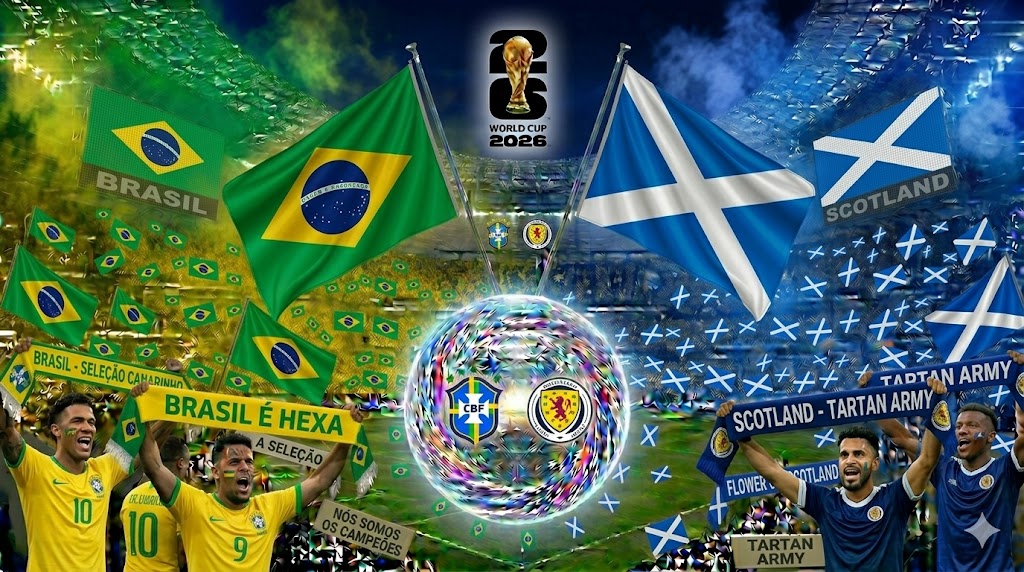 Tifosi di Scozia e Brasile in visibilio ai Mondiali 2026.