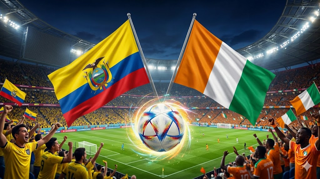 Costa d'Avorio - Ecuador prima della partita dei Mondiali.