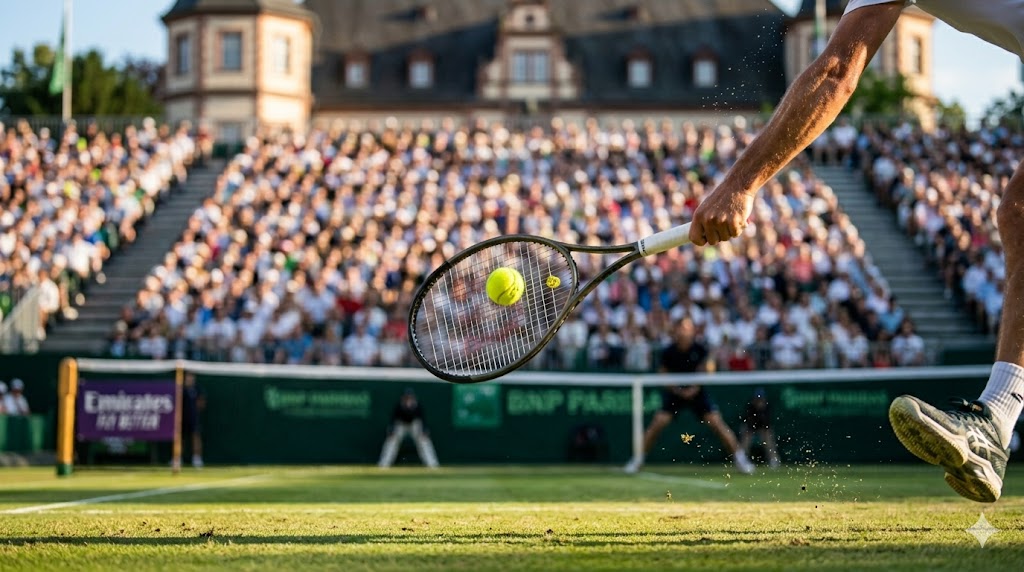 Match in corso all'ATP di Eastbourne 2026.