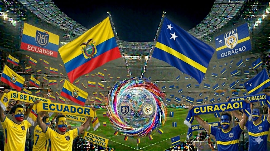 Tifosi di Ecuador e Curacao prima della sfida.