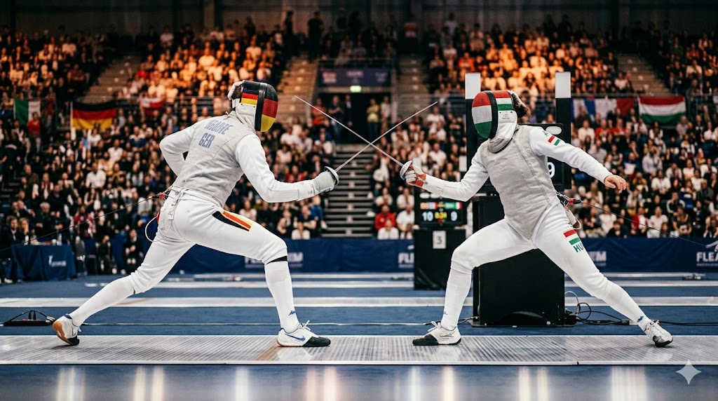 Finale in corso nell'ultima giornata degli Europei di scherma 2026.