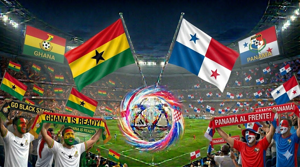 Tifosi di Ghana e Panama prima della partita dei Mondiali.