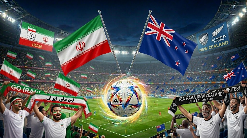 Tifosi di Iran e Nuova Zelanda prima del match dei Mondiali 2026.