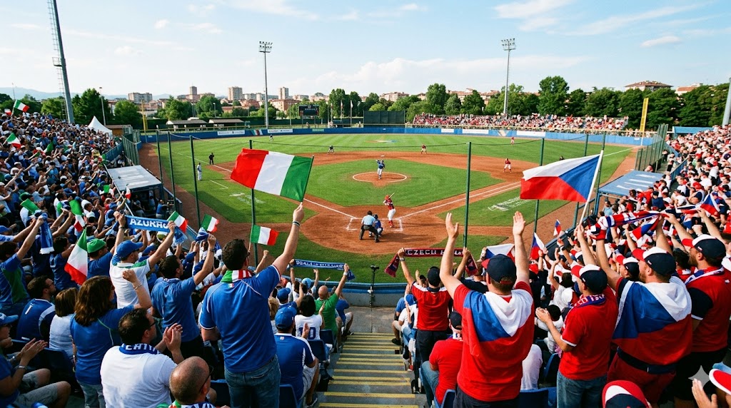 Italia - Repubblica Ceca in campo ai Mondiali di Softball 2026.