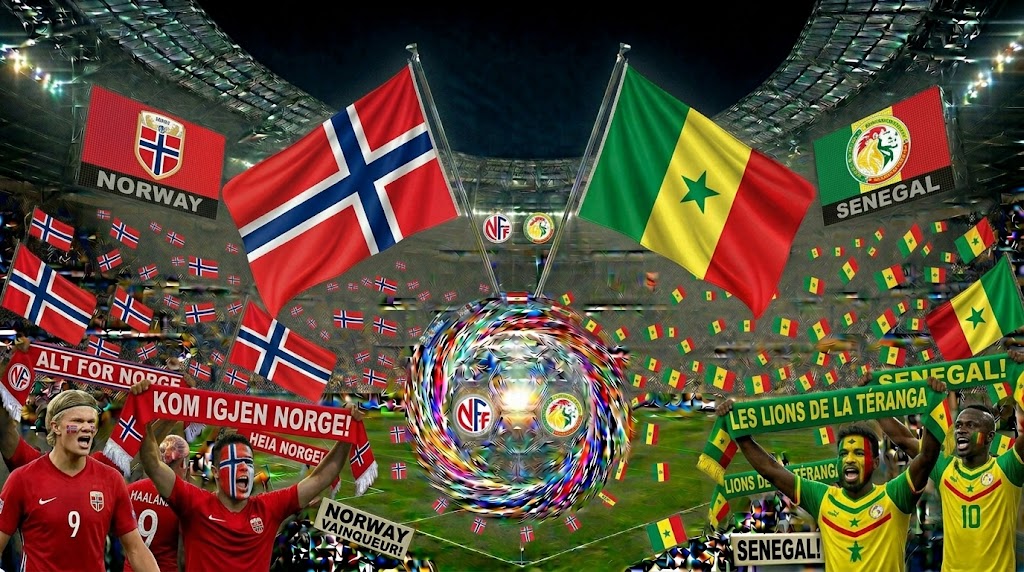 Tifosi di Norvegia e Senegal prima del match.