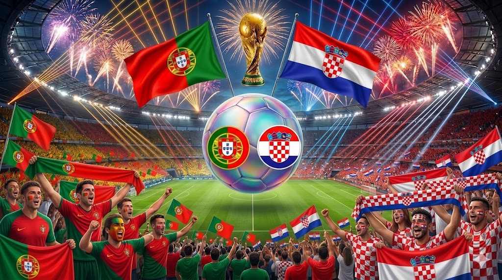 Tifosi di Portogallo e Croazia ai sedicesimi dei Mondiali 2026.