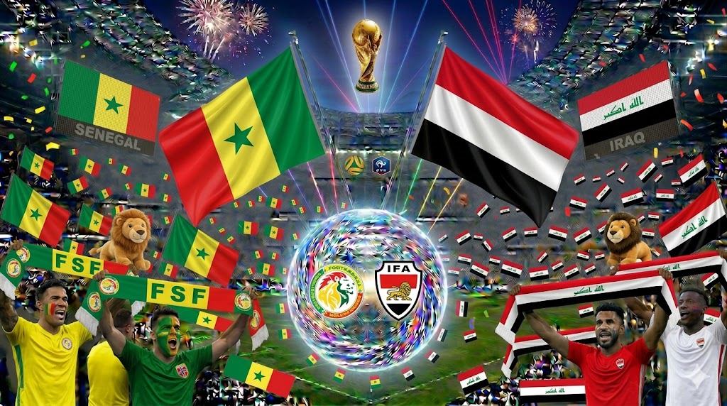 Tifosi di Senegal e Iraq attendono le squadre.