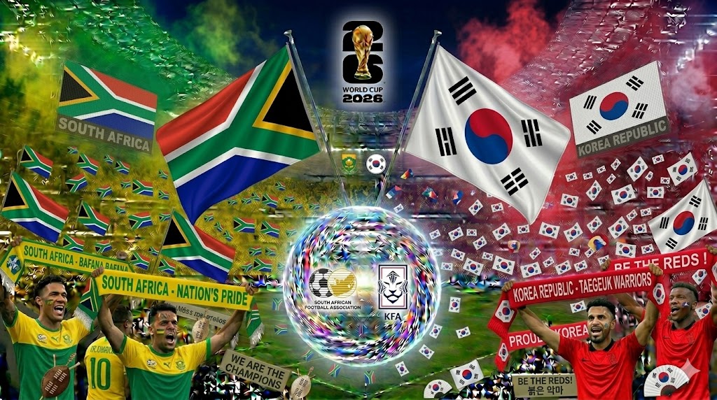Tifosi prima della sfida dei Mondiali di calcio.