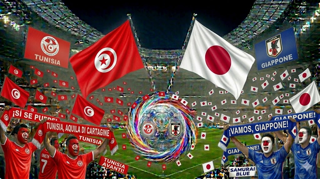 Tifosi di Tunisia e Giappone prima della sfida dei Mondiali 2026.
