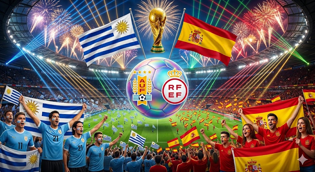 Tifosi festanti prima della sfida dei Mondiali di calcio.