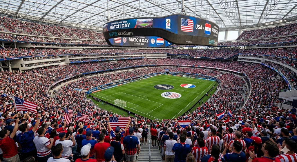 SoFi Stadium, Inglewood, pronto ad ospitare il match dei mondiali USA - Paraguay