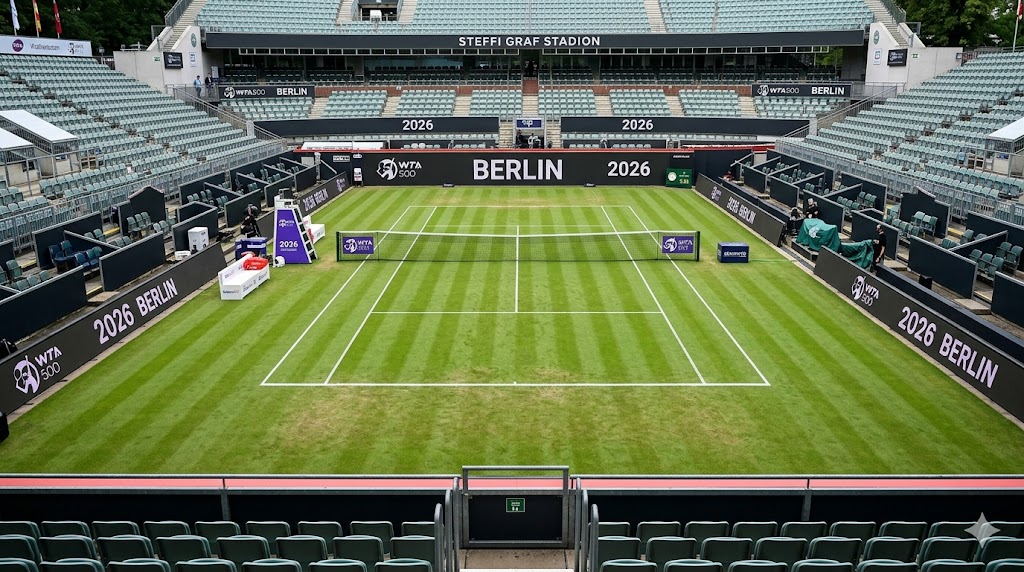 Campo Steffi Graf pronto per il WTA di Berlino.