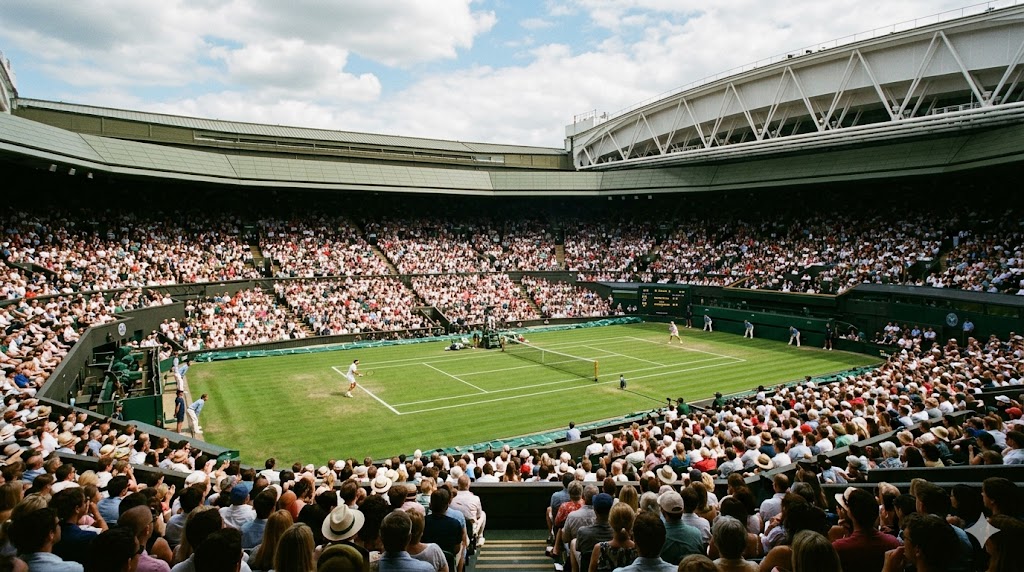Tennisti sul centrale di Wimbledon per l'edizione 2026.