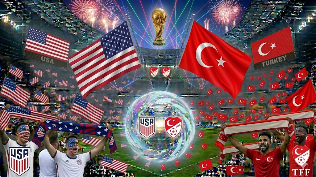 Tifosi di Usa e Turchia.