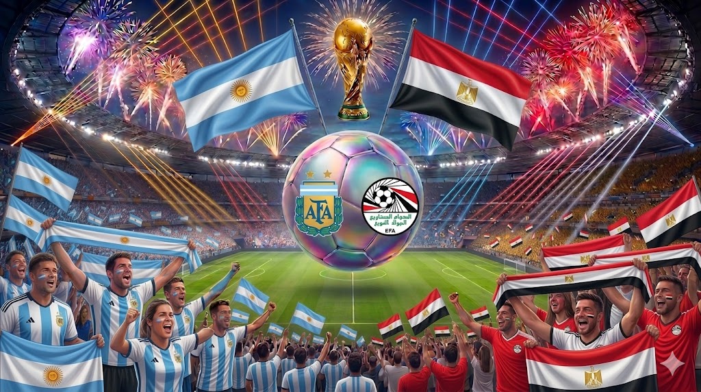 Supporters di Argentina ed Egitto allo stadio dei Mondiali 2026.