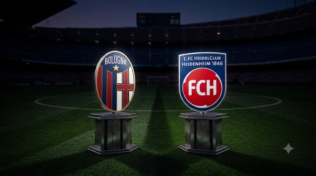 Stemmi di Bologna ed Hedenheim, che si sfideranno in amichevole.