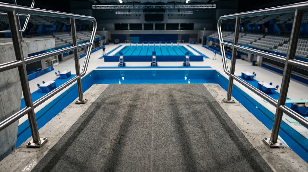 Piattaforma del Foro Italico prima dei Campionati Italiani di Tuffi.