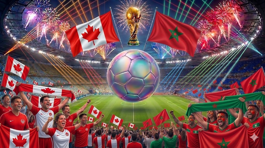 Tifosi di Canada e Marocco prima degli ottavi.