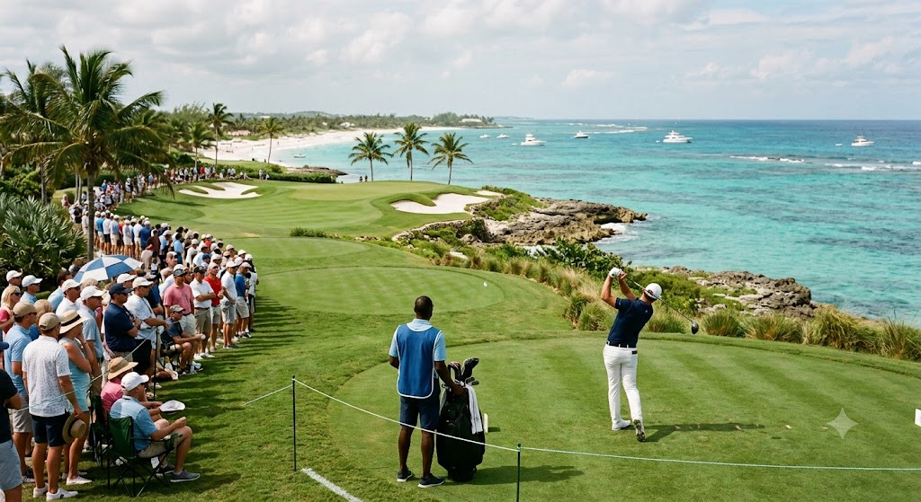 Golfista impegnato al Corales Championship 2026.