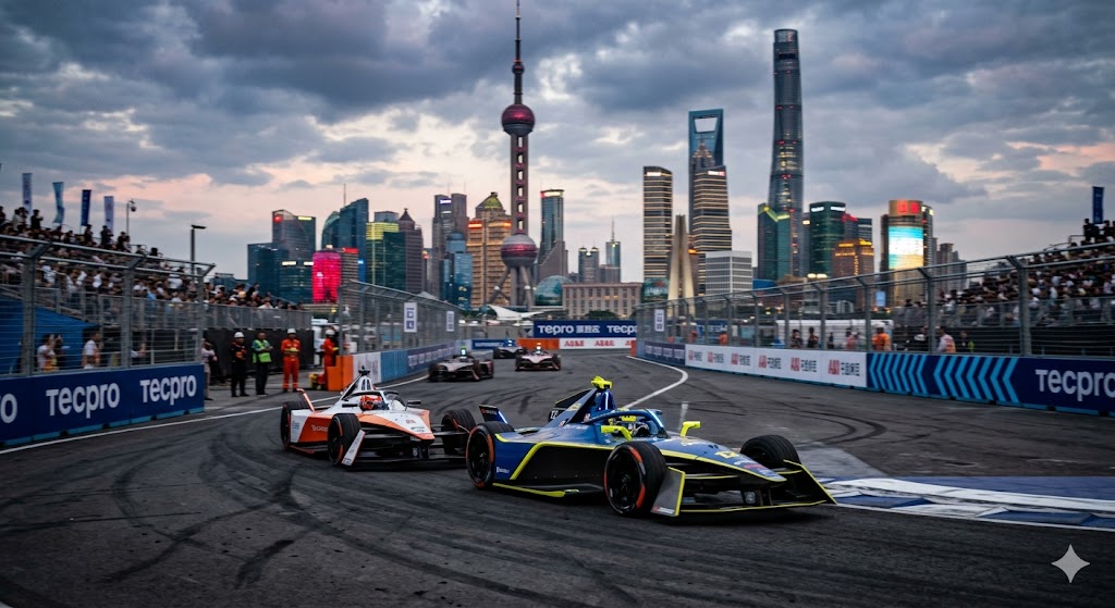 E-Prix in corso a Shangai.