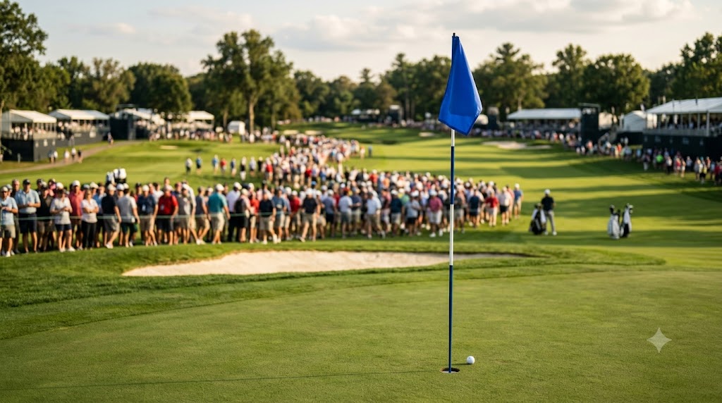 Buca dell'ISPS HANDA Senior Open 2026 in primo piano.