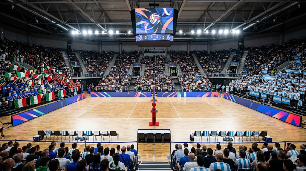 Palazzatto pronto per Italia - Argentina di volley.