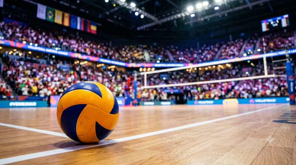 Dettaglio di un pallone da volley delle VNL Finals 2026.