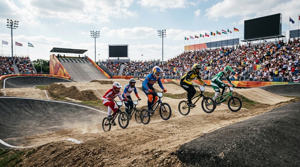Atleti professionisti di BMX impegnati ai Mondiali 2026.