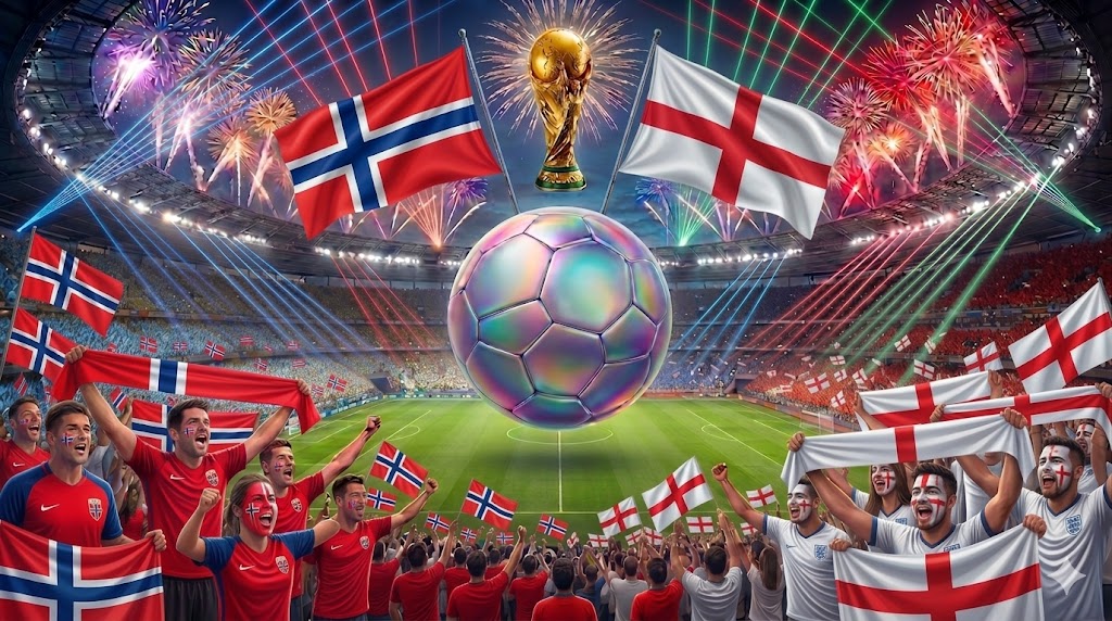 Tifosi di Norvegia e Inghilterra impazienti.