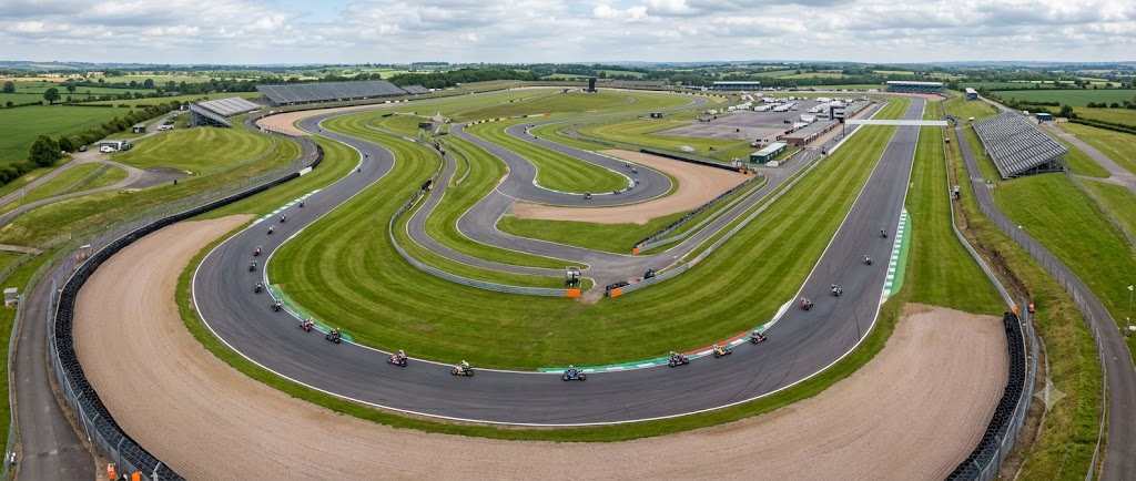 Pista di Donington durante una gara di SBK.
