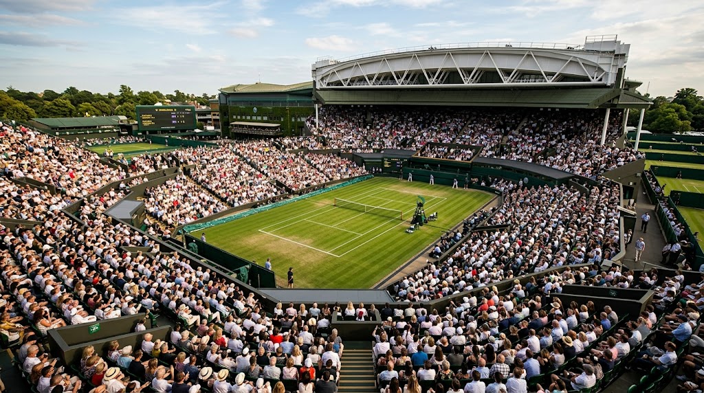 Tutto pronto sul centrale di Wimbledon per la finale del singolo maschile 2026.