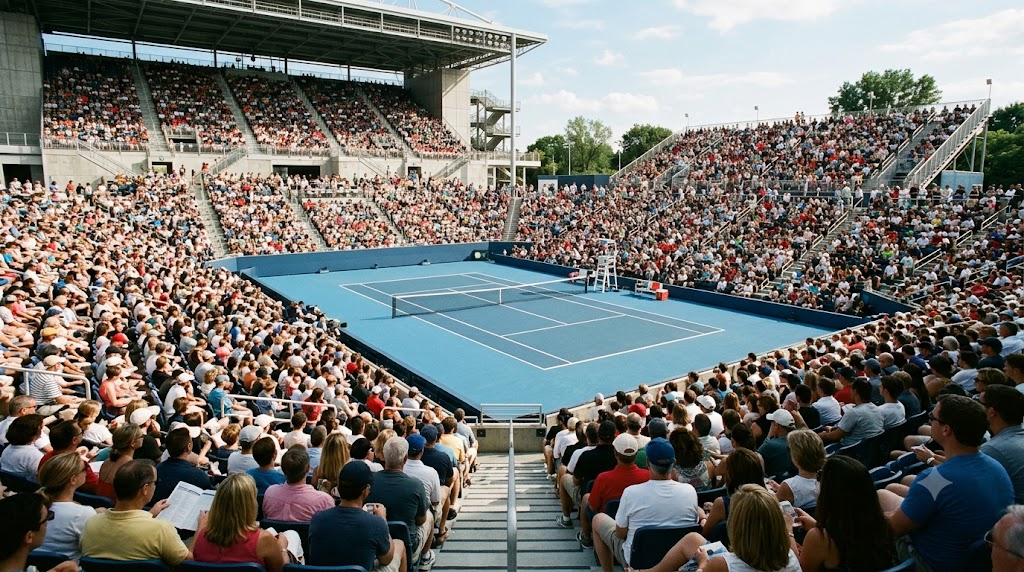 Stadio del tennis durante il torneo WTA Cincinnati 2026.