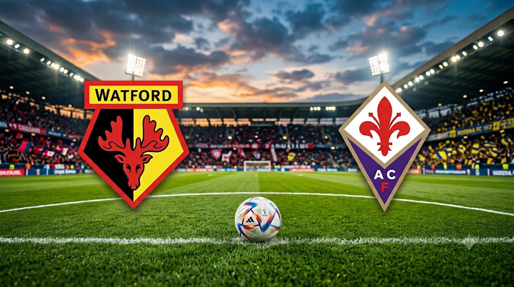 Stemmi per presentare Amichevole Watford Fiorentina 2026.
