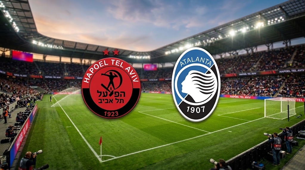 Hapoel Atalanta ritorno Conference League, loghi delle due squadre.