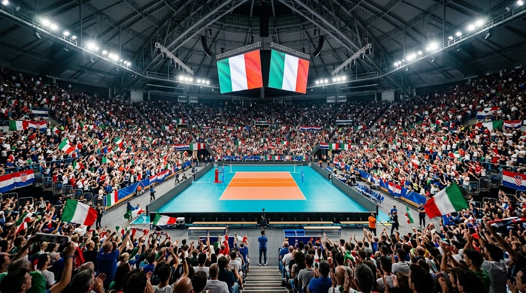 Italia - Croazia Europei Volley Donne 2026, palazzetto di Goteborg.