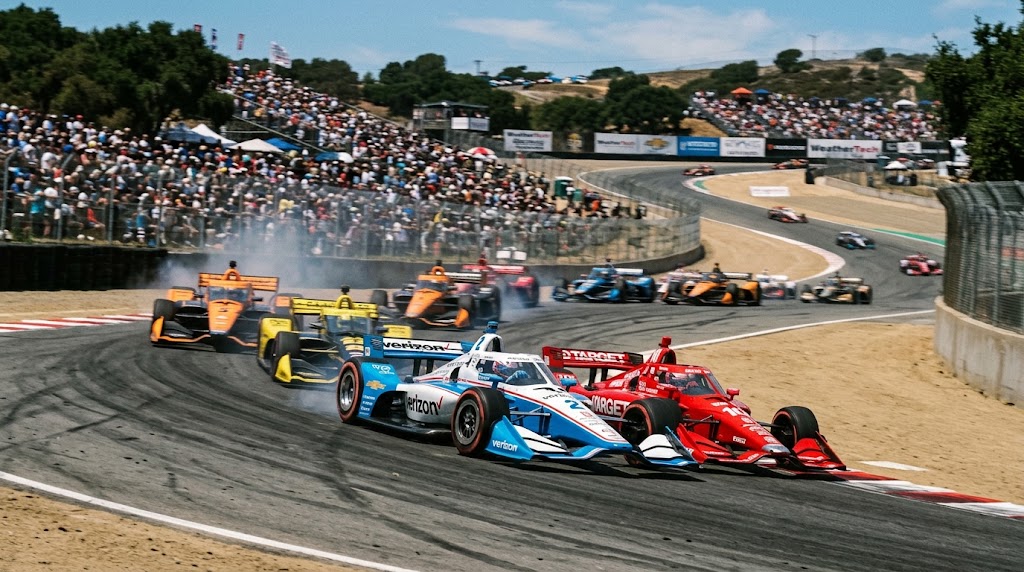 IndyCar Markham 2026, giro di riscaldamento delle vetture.