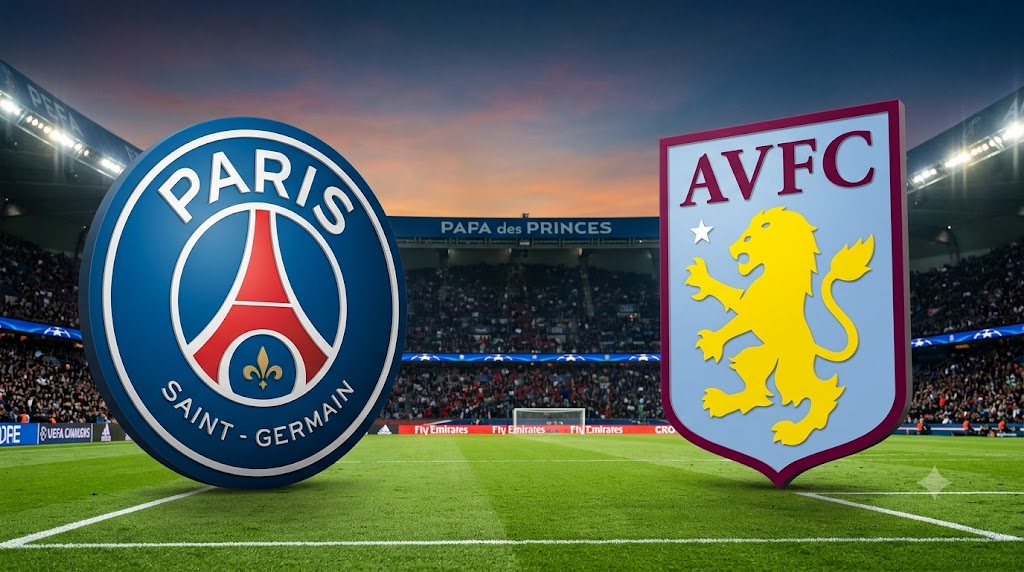 Loghi di PSG Aston Villa Supercoppa 2026