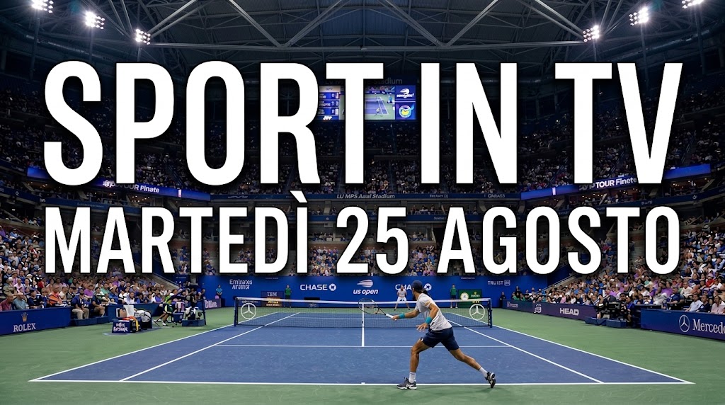 Scritta sport in TV Martedì 25 agosto.
