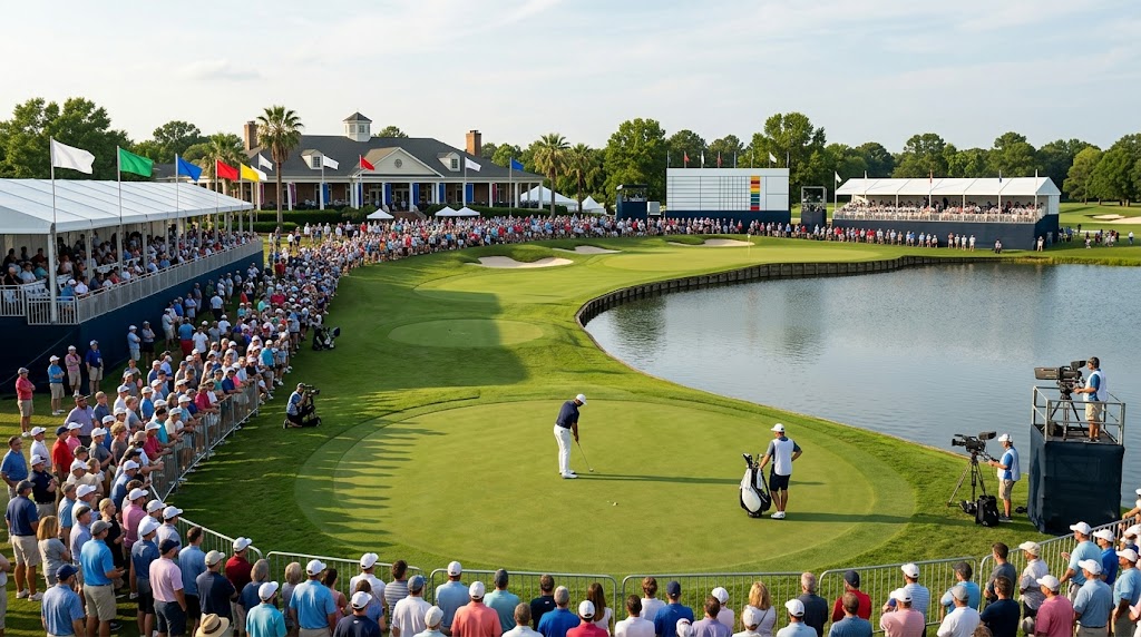 Tiri di riscaldamento al FedEx St. Jude Championship