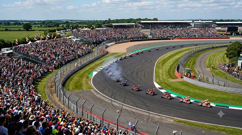 MotoGP Silverstone 2026, gara sul tracciato inglese.