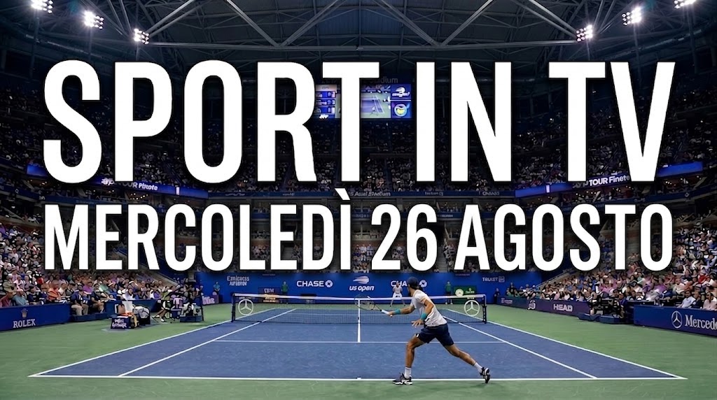 Scritta sport in TV Mercoledi 26 agosto 2026
