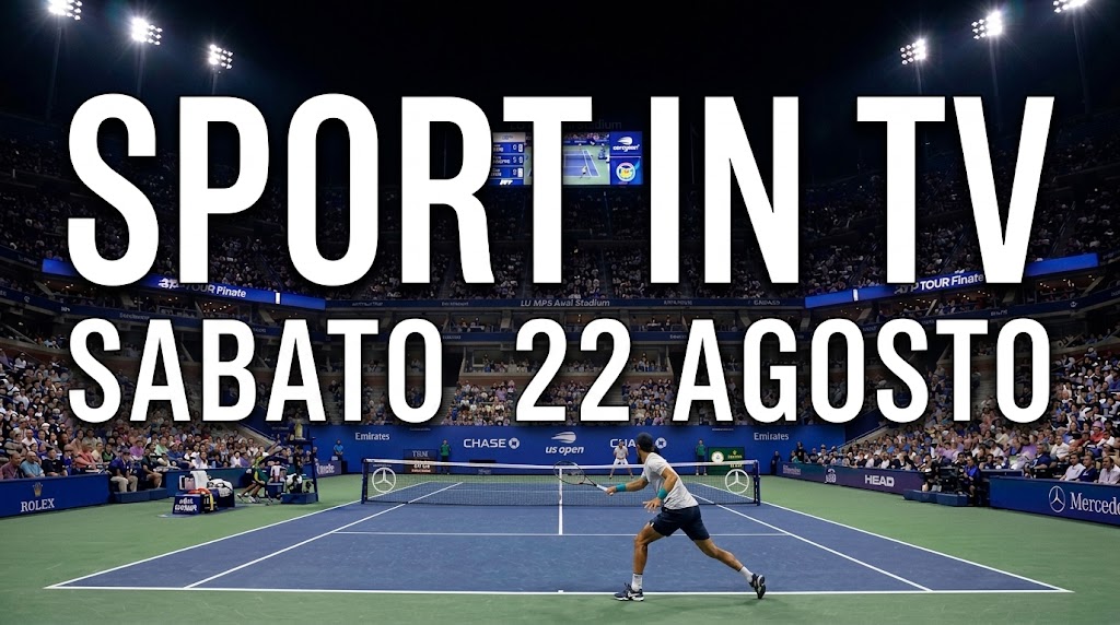 Scritta Sport in TV Sabato 22 agosto
