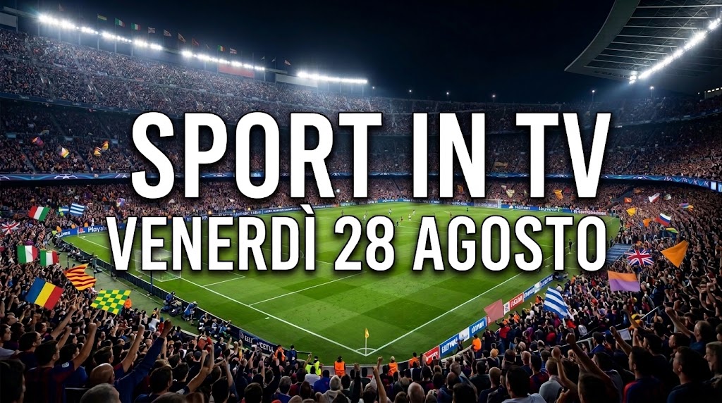 Scritta sport in TV Venerdì 28 Agosto