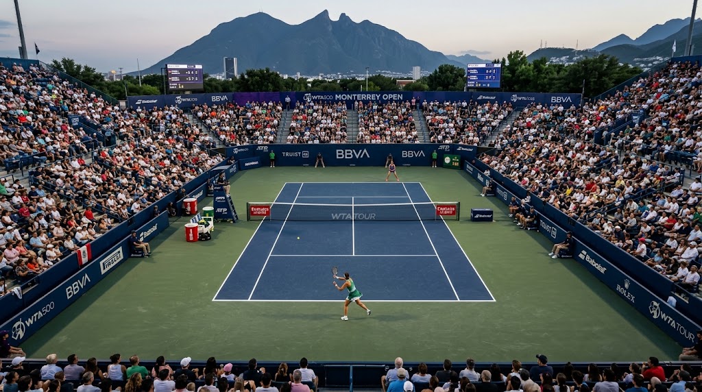 WTA Monterrey 2026, match in corso.